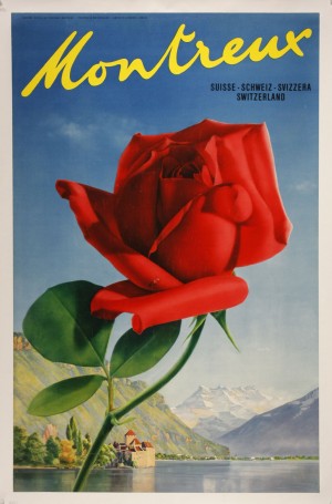 Montreux Switzerland Vintage Poster 1938